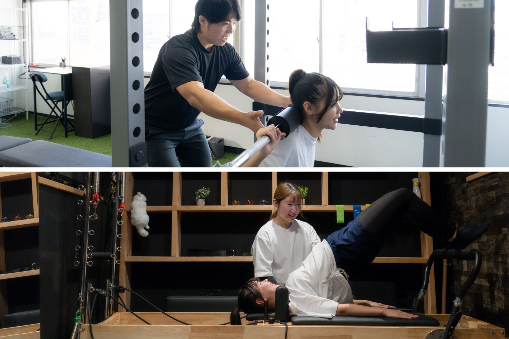 パーソナルジムNEXT東大阪店でトレーニングを受けている様子